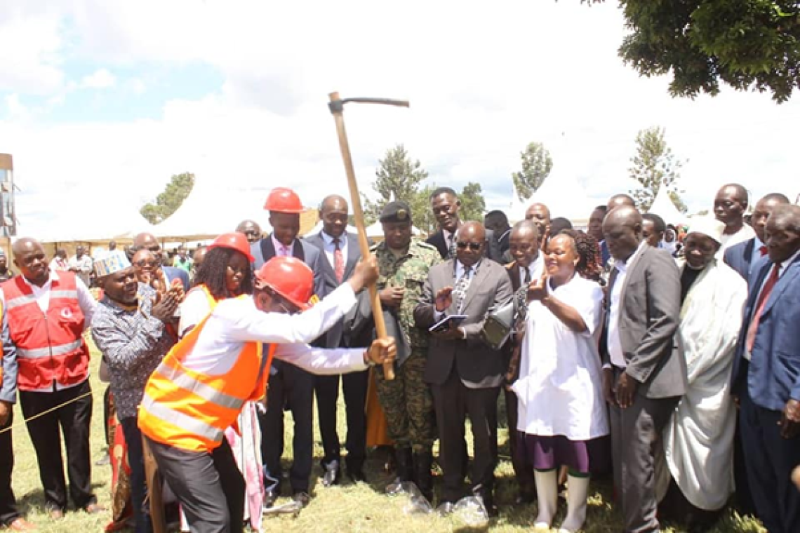 The Katikkiro has laid the foundation stone for the Buganda hospital in Mityana 